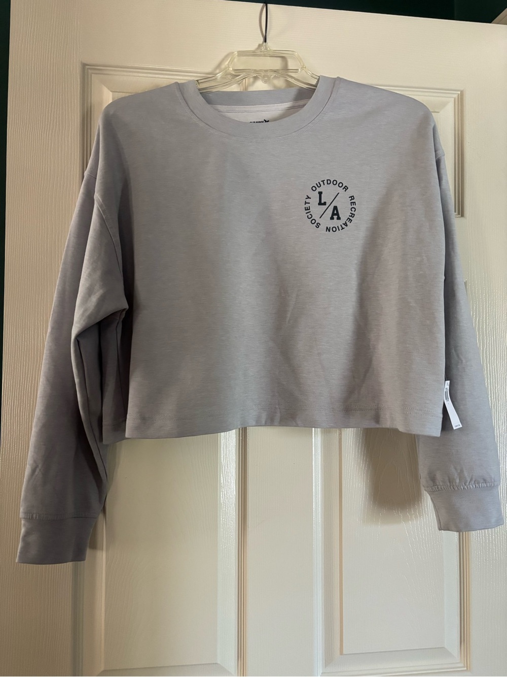 Old Navy Cropped Crewneck Sweatshirt - Light Gray
